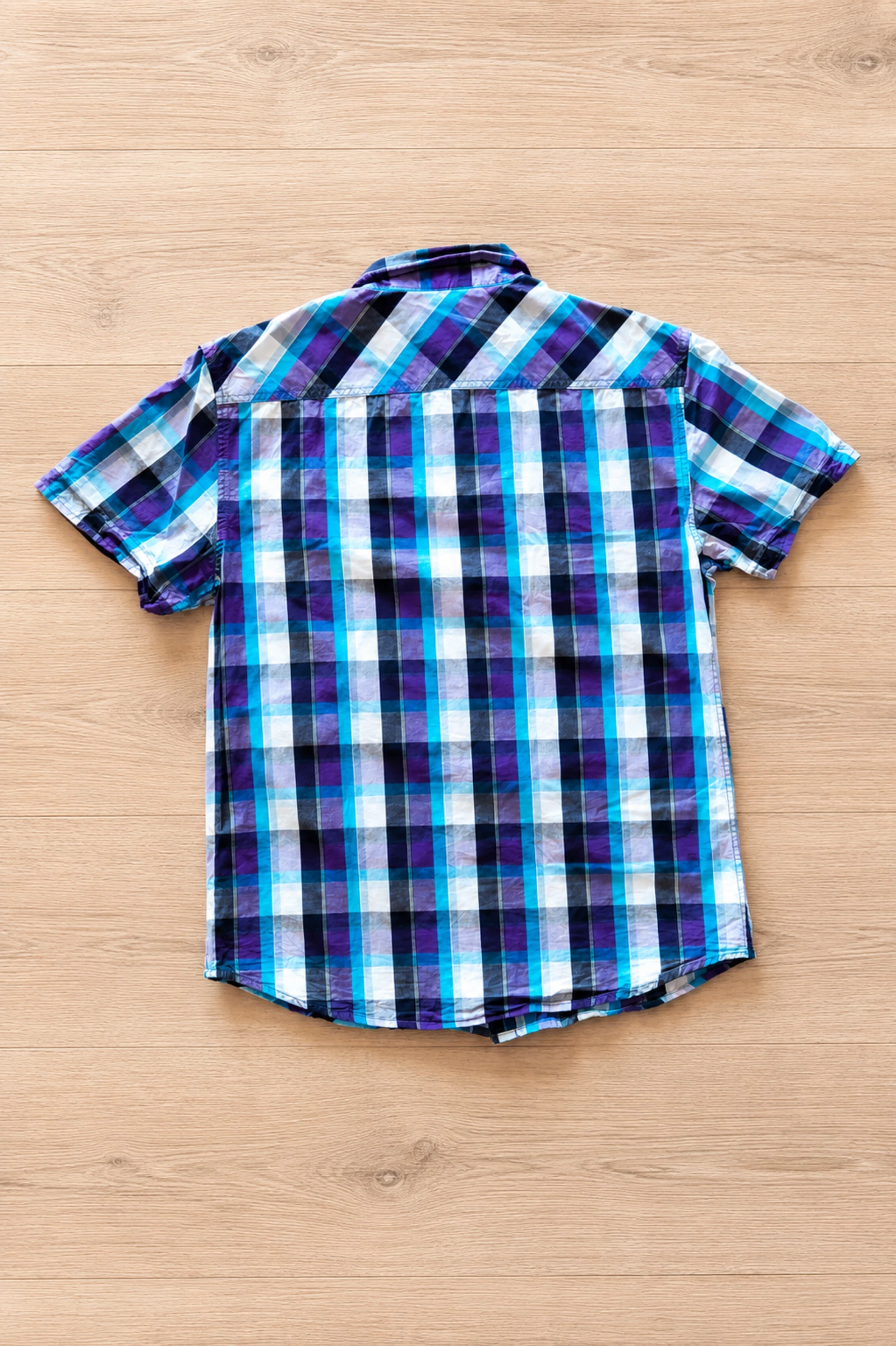 Camisa manga curta xadrez Clockhouse – Tamanho L – photo 3